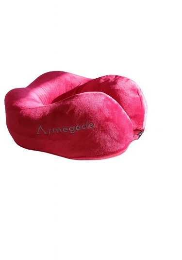 Armegeda Pembe Memory Foam Boyun Destekli Seyahat Yastığı U Şekilli Yastık Wine Red