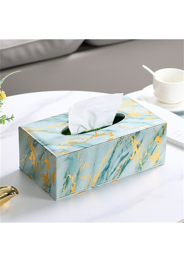Mermer Desen-pu Deri Doku Kutusu Dikdörtgen Peçete Tutucu Pompalama Kağıt Vaka Dağıtıcı Ev Ofis Araba Dekorasyon Için