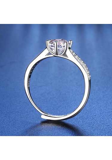 Siyah Bague Ringen 1ct/2ct Vvs D Renk Mozanit Yüzük Kadınlar Için 925 Ayar Gümüş Takı Starlight Lab Yetiştirilen Elmas Açık Yüzükler Hediye 1 Ct