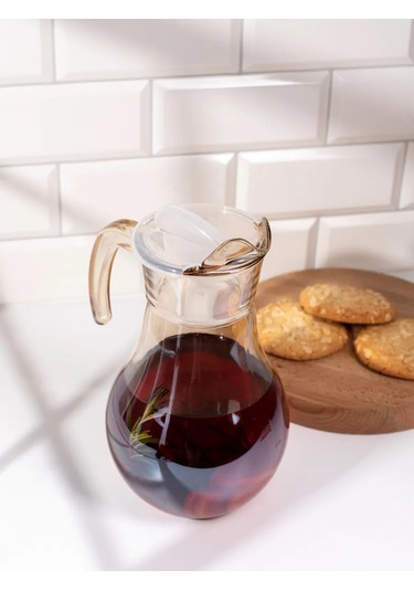 Purecrystal Cam Suluk Ve Meyve Suyu Sürahisi Kapaklı 281641218