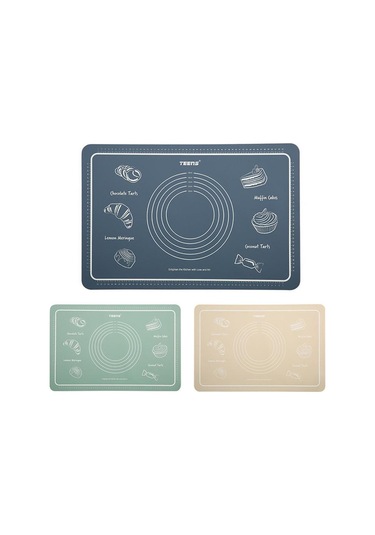 Mavi 1 Adet Artış Yapışmaz Kalınlaşma Pişirme Mat Pişirme Araçları Silikon Mat Pasta Haddeleme Yoğurma Pedi Pizza Hamuru Mutfak Aksesuarları Büyük