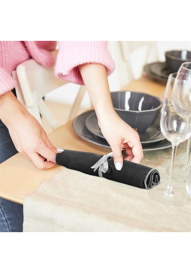 Xiaaokeji Saklama Çantaları Çatal Bıçak Takımı Düzenleyici Kararma Önleyici Koruyucu Çantalar 12 Adet