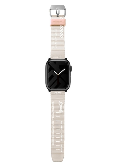 Watch 44mm Kordon Skinarma Shokku Silikon Strap Kayış Krem