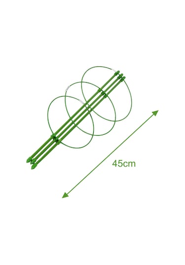 Youmex Bitki Tüp Sarmal Destek Ağiç, 7mm Çubuk Triangular Yapı, Yeşil Elektrostatik Boya, Boyut Ayarlanabilir, Çiçek-baklagil-biber-gül İçin