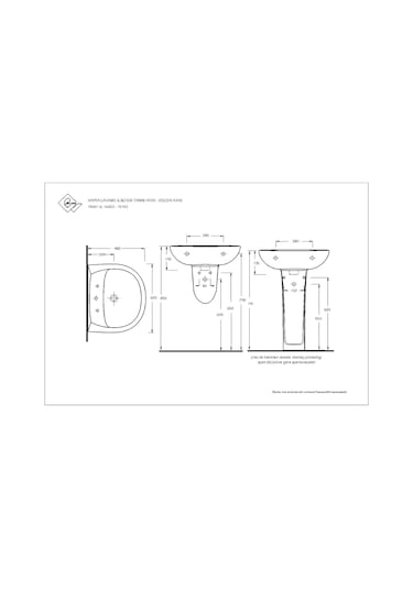 Ege Kapya Oval Lavabo 60 x 48 CM