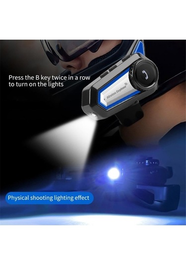 Ganzhoushop Nr95 Motosiklet Kulaklık Kask Intercom Gürültü Önleyici Bluetooth Kulaklık Wt