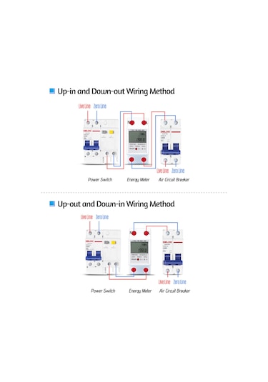 Reedark "dın Raylı Lcd Ekranlı Tek Fazlı Elektrik Sayacı 5-80a 220v Enerji Tüketim Ölçer"