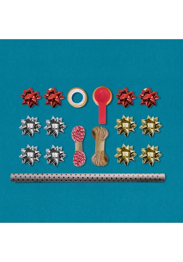 Siyah Puantiyeli Kraft Ambalaj Kağıdı Seti, 10 Rulo Kağıt 70x100c