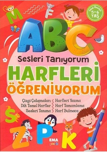 Ema Yayınları Sesleri Tanıyorum Harfleri Öğreniyorum 5-6 Yaş