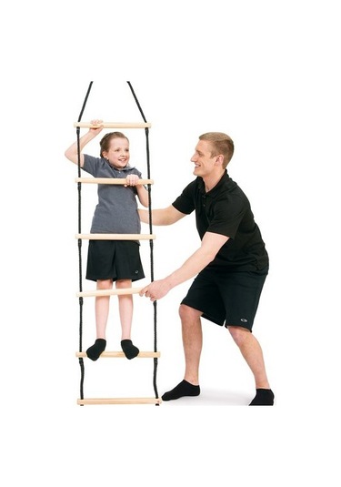 Ahşap Basamaklı İp Merdiven Halatlı Tırmanma Merdiveni Oyuncak