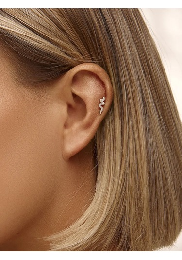 Zoloto Russkih Labret Ve Helix Piercing Gümüş 925 65455820 Gri