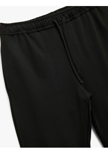 Koton Straight Fit Pike Kumaş Cep Detaylı Beli Bağcıklı Pantolon Siyah 6wam40006hk Siyah