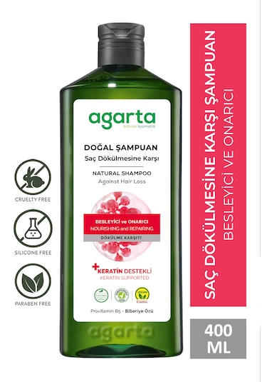 Agarta Doğal Saç Dökülmesi Karşı Çözüm Özel Şampuan 400 ML