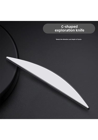 Springsun Stainless Steel Fasciia Seti: 5'li C Tipi Tarama Bıçağı, Kas Gerginliği Serbestleştirici, Vücut Masaj Aleti, Kumaş Çanta İçerisinde Diğer