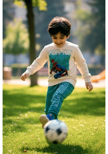 Örümcek Adam Yeşil Renk Erkek Çocuk Eşofman Takım Yeşil