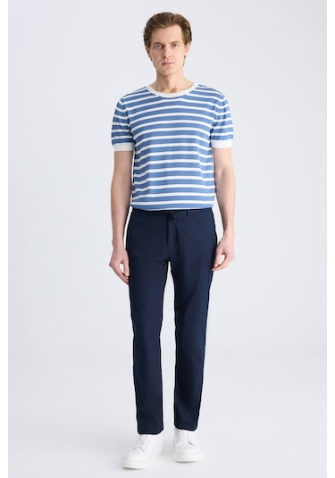 Twn Slim Fit Lacivert Düz Pamuklu Jogger Pantolon 4ec03s2263452 101