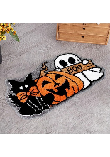 Suntek Cadılar Bayramı Zemin Matı Modern Dekoratif Alan 40cmx60cm Çok Renkli