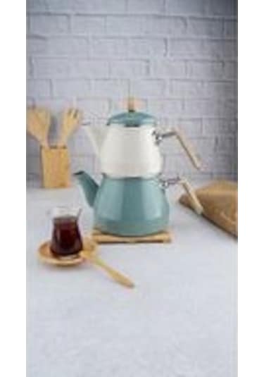 Lumino - Bambu Kulplu Çaydanlık Takımı Yeşil Yeşil