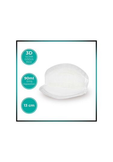 Mamajoo 3d Disposable Göğüs Pedi Ultra Emici Ve İnce, 3 x 32 Adet