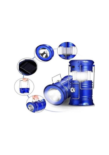 Bfs Büyük Boy Güneş Enerjili Kamp Feneri Işıldak Lamba Usb Şarjlı Çok Renkli