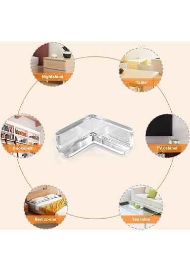 Jmsstore Silikon Köşe Koruyucu 4'lü Şeffaf