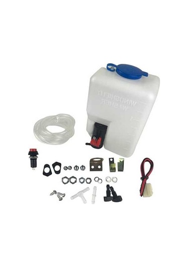 Ulzyvf Yıkama Takımı Şişe Rüzgar Rezervuarı Pompası Motosiklet Kalkanı Araba 12v 1.5l Md