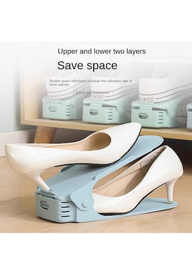 Monyee Duvar Montlu Çift Katlı Çok Fonksiyonlu Ayaklık Rafı - Pp Malzeme, Kurulumsuz, Boşluk Tasarrufu, Siyah 10 Adet