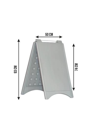 Reklam Park Dubası Çift Taraflı Gri A Pano Duba