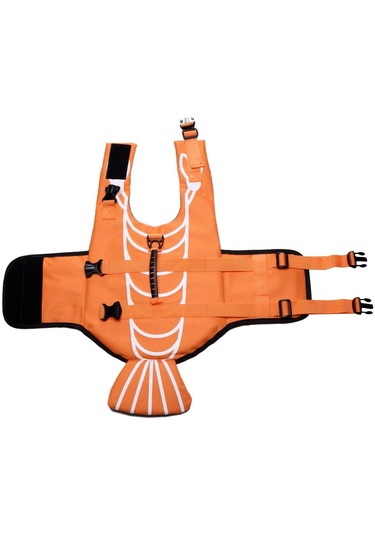 Homyl Köpek Can Yeleği Yüzme Pet Mayo Kostüm Turuncu-m