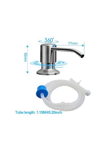 Siyah-mutfak Lavabo Uzatma Tüpü Kiti İçin Sabunluk Yedek Metal Lavaboya Monte Güverte Tezgahı Altında