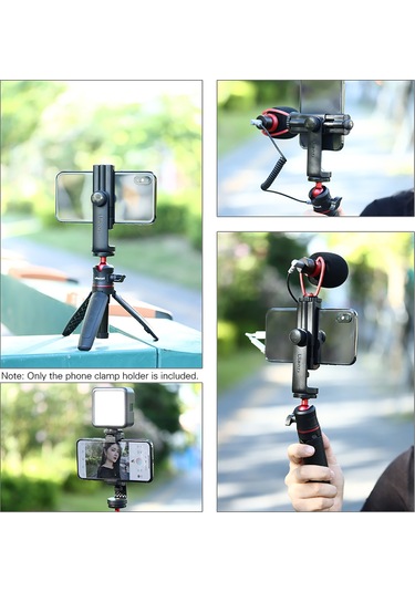 Vkemall Ulanzi St-17 Telefon Tutucu: 360 Döner, Dikey-yatay Çekim, Soğuk Ayak Ve 1/4 Vida Delikli Tripod Uyumlu