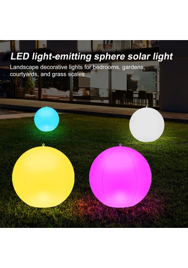 Yifomall Güneş Enerjili Ip68 Su Geçirmez Led Top Işığı - Havuz Ve Bahçe İçin 16 Renk + 4 Efekt, Uzaktan Kumanda Ve Zamanlama, 34cm 2'li Paket