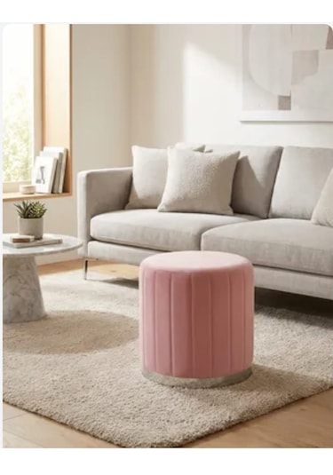 Luna Blush Modern Puf Açık Pembe