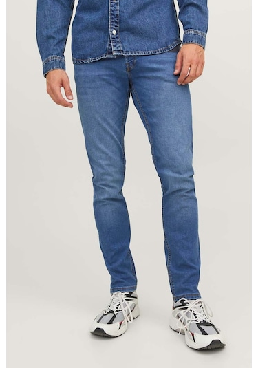 Jack&jones Slim Fit Dar Paça Mavi Erkek Kot Pantolon 12243592 001