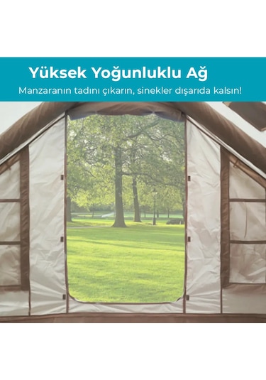 Habl 8 Kişilik 8 m2 4 Mevsim Şişme Çadır 320x250x220 CM - Bej