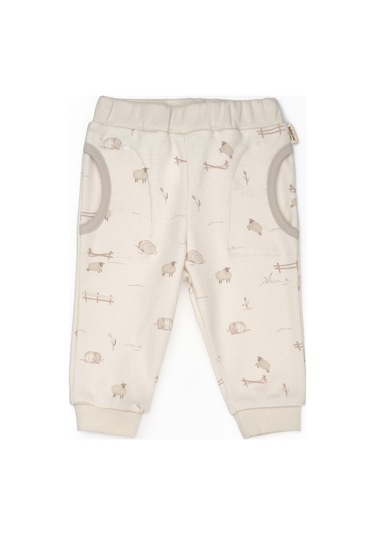 Bebek 2li Pantalon %100 Organik Pamuk , Bebek - Yenidoğan- Csy8180 Krem