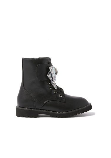Kurt Geiger Çocuklar Için Mini Kensington Kemerli Botlar Siyah