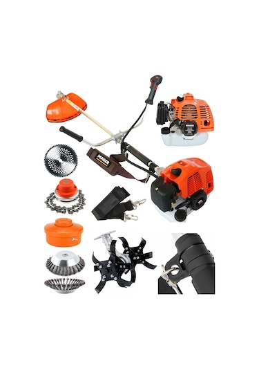Mager Benzinli 9,9 Hp Yan Tip Çalı Çim Biçme Tırpan Çapa Aparatı Canavar Başlık
