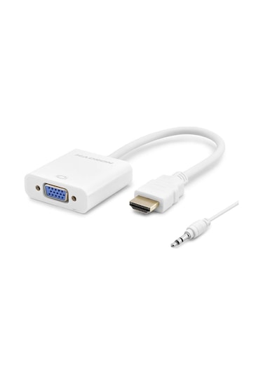 Hdmı To Vga F Çevirici 1080p + Audıo Beyaz Hdx2019
