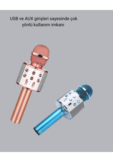 Taşınabilir Karaoke Mikrofon - Bluetooth, Usb Ve Aux Girişli