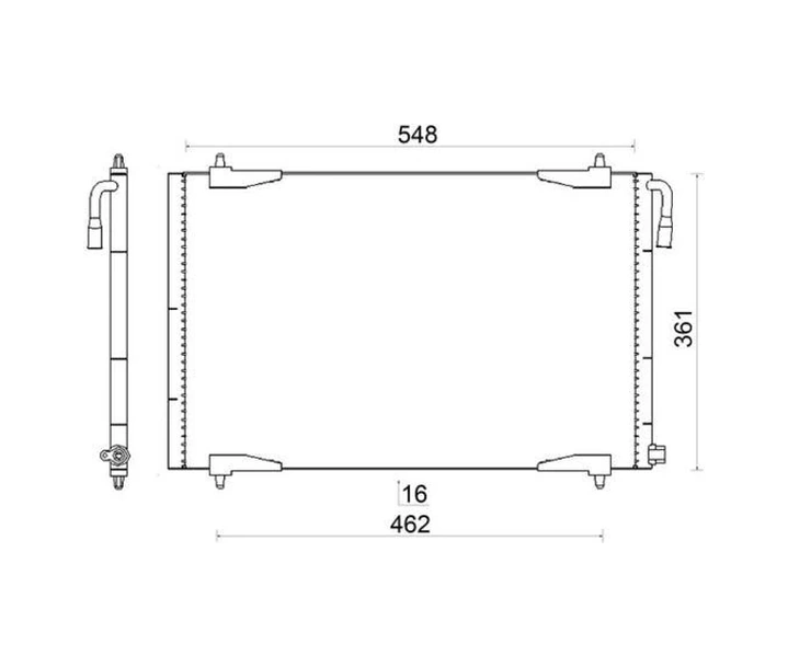 Klima Radyatörü Kondanser Peugeot P206 1998-2009 1.1-1.4-1.6-2.0-1.4hdı-1.6hdı 6455 Y0 6455 W6 6455 W7 6455 109