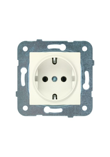 Karen Beyaz Topraklı Elektrik Prizi Güvenli Bağlantı Priz