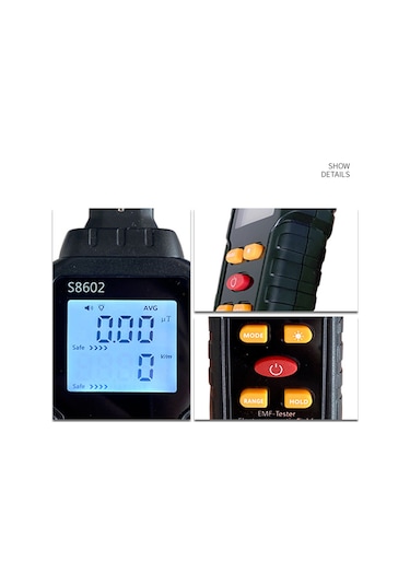 Xindoker Taşınabilir 3'lü Elektromanyetik Radyasyon Ölçer - Sesli Ve Işıklı Alarmlı, Lcd Ekranlı Ev/ofis Kullanımı İçin