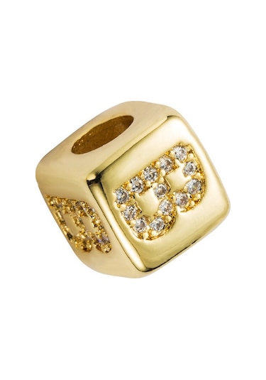 İngilizce Mektup Boncuk Bilezik Pirinç Mikro Kakma Çift Kırmızı Dize Çekme Dıy Bilezik Takı, Stil: B Çok Renkli