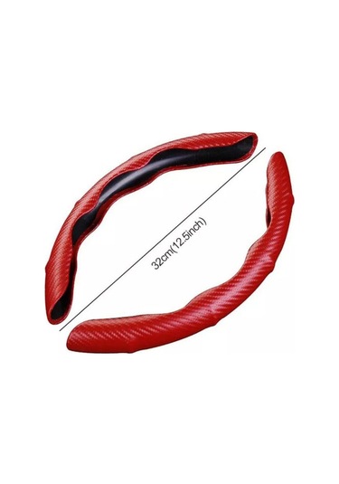 Kaymaz Direksiyon Simidi Yükseltici Kılıfı Karbon Fiber Araba Direksiyon Simidi Tutacakları Kılıfı Mavi