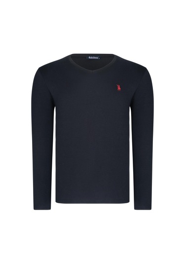 Üçlü Set T8587 Dewberry V Yaka Erkek Sweatshırt-siyah-beyaz-bordo Siyah-beyaz-bordo