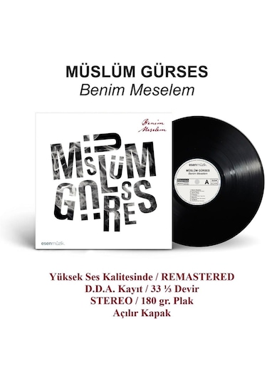 Müslüm Gürses - Benim Meselem + Kapak Hed İyeli Plak
