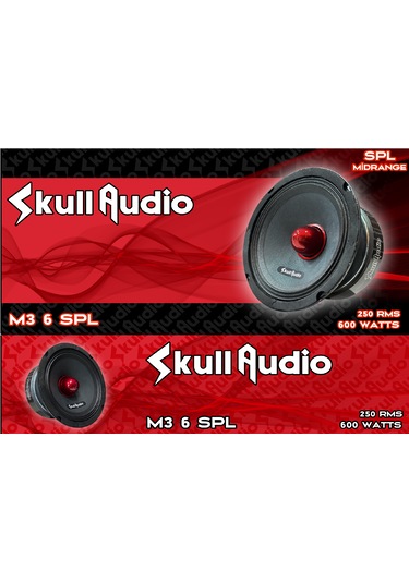 Skull Audio M3-6spl 16cm Red Bullet Midrange 300rms 600watt 2 Adet