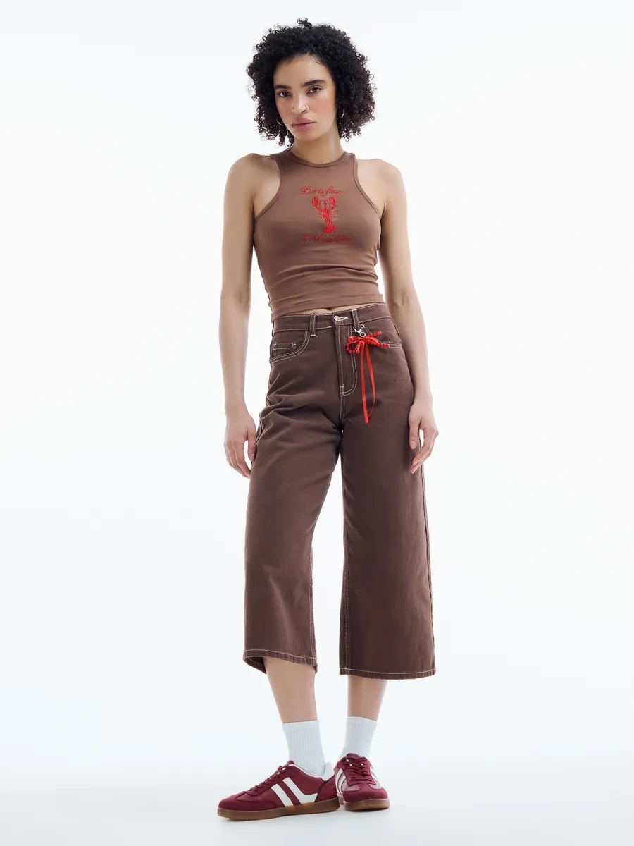 Tvoe İşlemeli Lobster Tişört 432473404 Koyu Bej