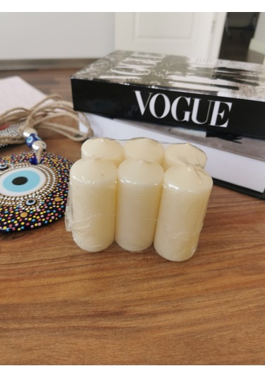 İv Candles Homedecor 6'lı Beyaz Bar Mum